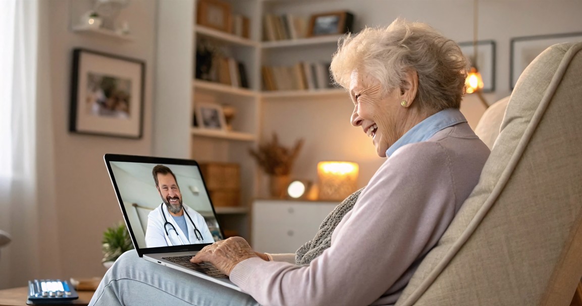 Medico rural con Internet satelital y la app Serenae Conect@